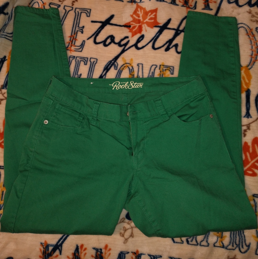 Green Old Navy Rock Star jeans